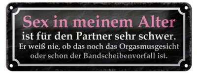 Produktbild von Blechschild Spruch 27x10cm Sex im meinem Alter ist schwer Dekoration