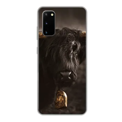Produktbild von MuchoWow® Handyhülle Schutzhülle Hülle für Samsung Galaxy S20 Schottischer Highlander - Fell - Schwarz Silikon Softcase Handy Hülle - Bild