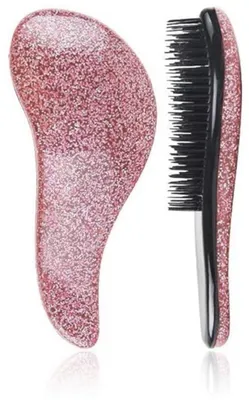 Produktbild von CHPN – Anti-Tangle-Bürste – Rosa Glitzer-Haarbürste – Haarbürste – Anti-Tangle-Haarbürste – Pink Glitter – Schmerzloses Kämmen der Haare – Kompakte Bürste – Nasses und trockenes Haar – Anti-Tangle-Haarbürste