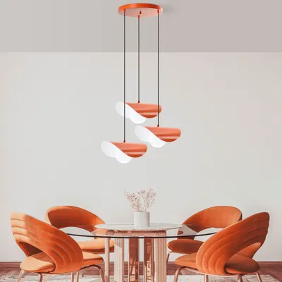 Immagine prodotto di Opviq, Vatoz - Nus - 6141 - Arancione, lampadario, CORPO IN METALLO, arancione, 112 x 30 x 30 cm