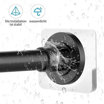 Image de Supports pour étagère de douche - Sans brosses - 2 pièces - Blanc