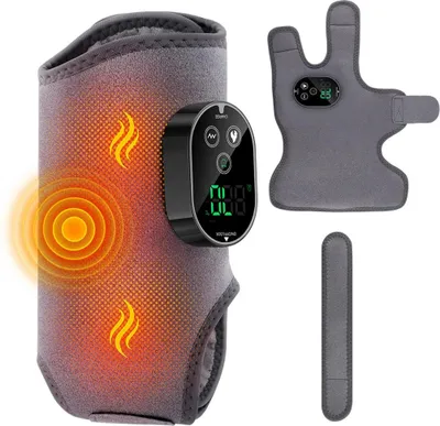 Produktbild von Fußmassagegeräte, Fußmassagegerät, 3-in-1 Foot Revive Massagegerät, Kabellose und tragbare beheizte Knöchelbandage, Heizung und Vibration, 3 Modi