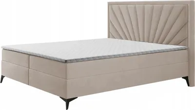 Produktbild von Boxspringbett SANI , Topper Federkern , 180 x 200 cm , ( Creme - Manila 02 )