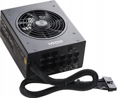 Zdjęcie produktu dla EVGA 1000GQ, 1000 W, 100 - 240 V, 50 - 60 Hz, 16 A, Aktywne, 120 W