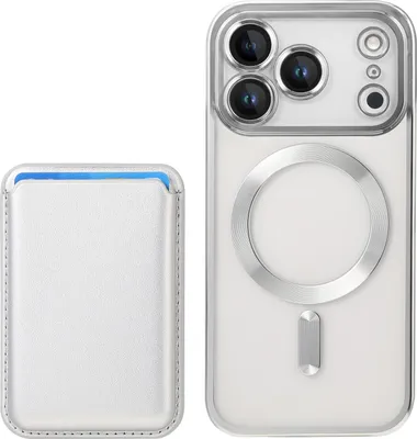Immagine prodotto di INF Custodia Magnetica Argento per iPhone 17 Pro Max con Porta Carte