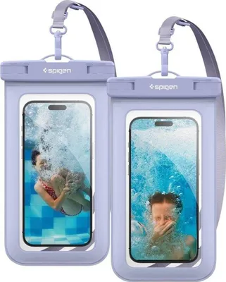 Zdjęcie produktu dla Uniwersalne wodoodporne etui Spigen A601, 2 szt. - Aqua Blue