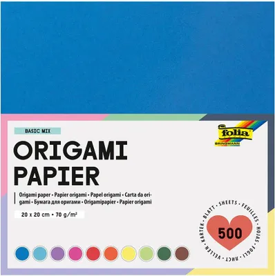 Immagine prodotto di Foglietti Folia 70g/m², 16x16cm, 500 fogli, 10 colori