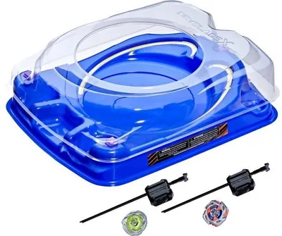 Produktbild von Beyblade X Kampfset Descente-Choc mit Beystadium Arena, 2 Takara Tomy Rechtsdrehung Kreiseln, 2 Starter, 8+ Jahre