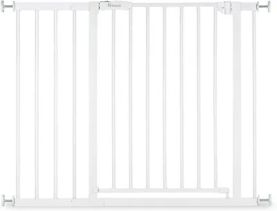 Image de Barrière de sécurité - simple et sûre - 1 pièce - blanche - métal - 96-101 cm