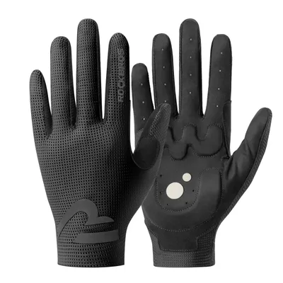 Productafbeelding van ROCKBROS fietshandschoenen voor heren en dames, met touchscreen-functionaliteit voor alle vijf vingers, SBR-padding, antislip mesh voor mountainbikes, e-bikes en racefietsen, zwart, maat XXL