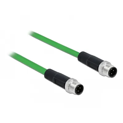 Produktbild von DELOCK Netzwerkkabel M12 4 Pin D-kodiert ST zu ST TPU 5 m