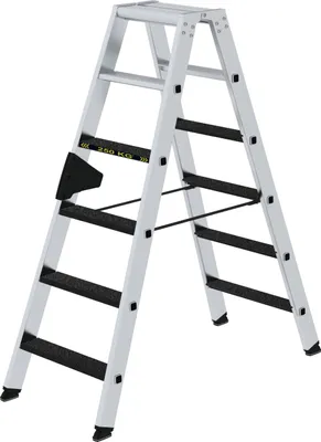 Produktbild von Stufen-Stehleiter 250 kg beidseitig begehbar mit clip-step R13 2x6 Stufen