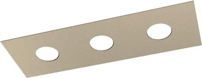 Produktbild von Toplight Area 3-flammige rechteckige Deckenleuchte mit GX53-Fassung, sandfarbene Struktur, modernes Design 60x20x3cm