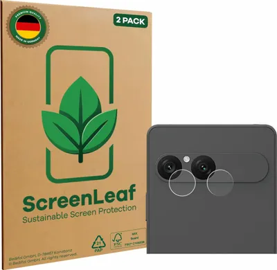 Produktbild von 2x ScreenLeaf Schutzfolie für Sony Xperia 10 VII (NUR Kameraschutz) nachhaltiger Displayschutz Display Schutz Folie Klar Transparent