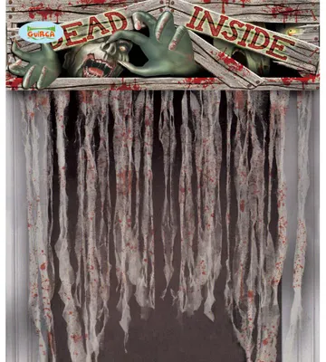 Produktbild von Halloween Vorhang für Tür mit Zombiemotiv 95x135 cm