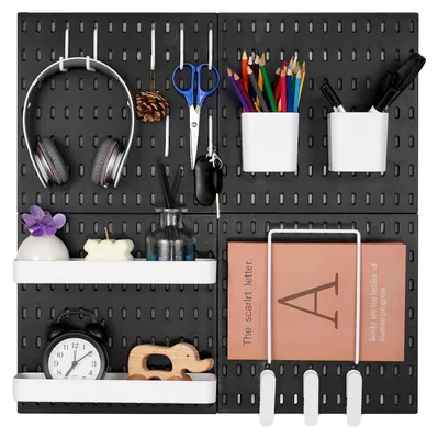 Zdjęcie produktu dla Vevor Tool Wall 28X28 Cm Zestaw 4 Sztuk Plastikowy Organizer Ścienny Mocny