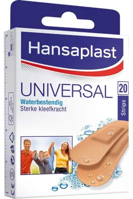 Produktbild von Hansaplast Universal Adhesive Bandages – 20 Strips – 190 x 720 cm – Beige