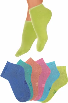 Produktbild von H.I.S. Kurzsocken Damen Frotteesocken farbig und uni 6 -teilig bunt Größe 35/38