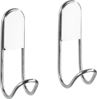 Produktbild von wandhaken 2 x 9 cm Stahl verchromt