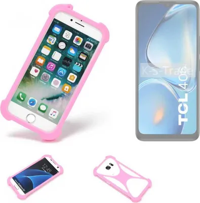 Produktbild von K-S-Trade Handy Hülle kompatibel mit TCL 406i Schutz Hülle Bumper Silikon Schutz Hülle Cover Case Silikoncase Silikonbumper TPU Softcase