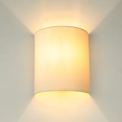 Produktbild von Wandleuchte Loft im modern Stil creme Stoffschirm 1x E27 bis max. 60W 230V Wandlampe innen kompakt Beleuchtung Wohnzimmer Schlafzimmer