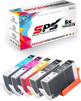 Produktbild von 5x Tinten HP 364XL Multipack kompatibel für HP Photosmart B8558 Drucker