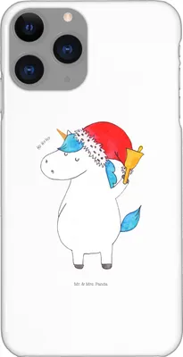 Produktbild von Mr. & Mrs. Panda Iphone 11 Pro Handyhülle Einhorn Weihnachtsmann - Weiß - Geschenk, Schokolade, Premium Kunststoff, Gin, Unicorn, Handy Case, Nikolaus, Einhörner