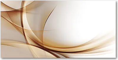 Produktbild von Tulup Glas-Bild -140x70- Wandkunst Dekorative Wand für Küche & Wohnzimmer - Kunst: modern & klassisch - Abstrakte Wellen - Beige