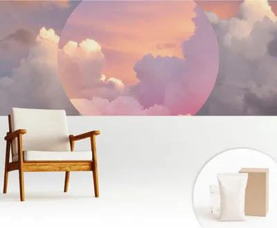 Produktbild von Fototapete  - 250x104 cm - Tapete - Wandtapete - Wandbilder - Dekofolie - Tapete Folie - Wand - Dekoration - Wohnzimmer - Ätherische Wolken