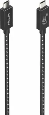 Obrázek produktu pro AISENS A156-0866, 0,5 m, USB C, USB C, USB4 Gen 3x2, 40 Gbit/s, Černá
