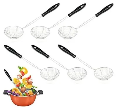Produktbild von 6-teiliger Küchenschaumlöffel, Chinesisches Fondue, Edelstahlschaumlöffel, Chinesisches Fonduenetz, Küchenspinne, Chinesisches Sieb, Edelstahlsieb für die Küche