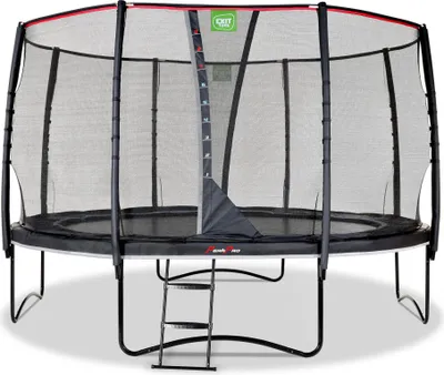 Image de EXIT PeakPro Trampoline ø427cm – Sur pieds – Rond – Trampoline de Jardin – pour Enfants – Noir