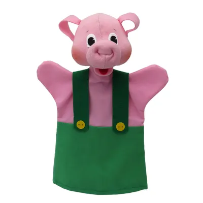 Obrázek produktu pro Maňásek na ruku Prasátko 26 cm, zelený, 22649B