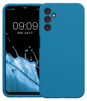 Produktbild von kwmobile Hülle kompatibel mit Samsung Galaxy A14 5G - Hülle Silikon gummiert - Handyhülle - Handy Case in Karibikblau