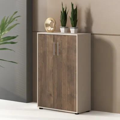 Immagine prodotto di Parabita - Armadio Multiuso 2 Ante, 79x118h cm Beige, 2 Ripiani