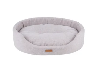 Image de Panier à chien ovale MONTEGO beige taille S, M, L, XL, XXL Taille : M - 52x44x14 cm
