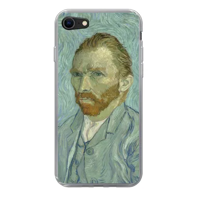 Produktbild von MuchoWow® Handyhülle Schutzhülle Hülle für iPhone SE 2020 Selbstporträt - Vincent van Gogh Silikon Softcase Handy Hülle - Kartenbesitzer