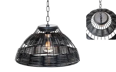 Image de Lampe solaire Gilde LED "Konti" plastique noir 99274