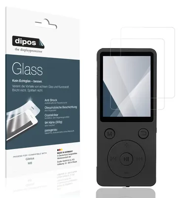 Produktbild von 2x Schutzfolie für Gleisa M8 - Anti-Shock 9H Folie dipos Glass Kunststoffglas