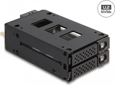 Obrázok produktu pre DeLOCK 47019, 2x 2,5", Priečinok pre úložnú jednotku, Čierna, SATA, U.2, Kov