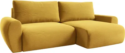 Produktbild von Paullo - Schlafsofa mit Ottomane, 253x153 cm Gelb, Stauraum