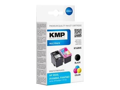Produktbild von KMP Patrone HP HP302L F6U68AE Multipack BK/C/Y/M H168VX remanufactured