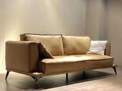 Produktbild von Design Dreisitzer Couch Polster Sofa Moderne 3er Sitz Sofas Zimmer Möbel Beige
