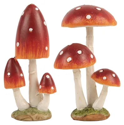 Produktbild von Clayre & Eef Figur Pilz Rot Kunststoff