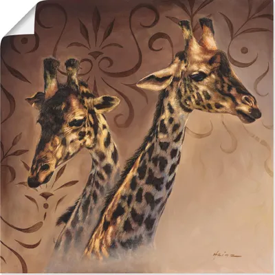 Produktbild von ARTland Poster Giraffen Größe: 50x50 cm