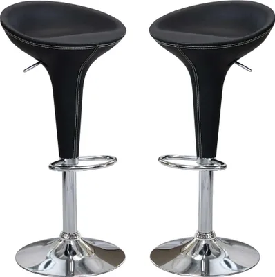 Immagine prodotto di Milani Home - sgabello moderno da bar e sala da pranzo di design moderno industrial - Nero