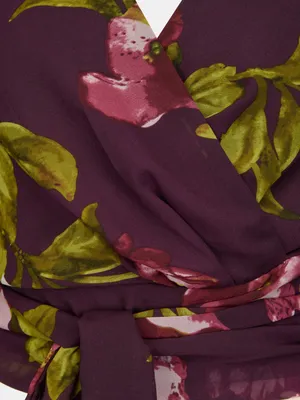Produktbild von Orsay Lila Wickelbluse für Damen mit Blumenmuster 34