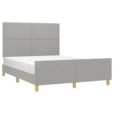 Obrázek produktu pro vidaXL Rám postele bez matrace světle šedý 140x190 cm látka