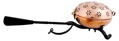 Produktbild von Räucherpfanne aus Kupfer, Metall, L: 31,5 cm, H: 8 cm, Ø 11,5 cm