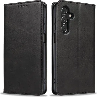 Produktbild von Handyhülle für Samsung Galaxy A25 5G Kunstleder Flip Cover Hülle Handytasche Case Kartenfach Farbe: Schwarz
